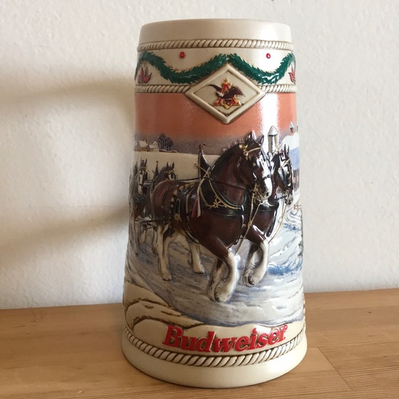 Budweiser Holiday Beer Stein, 1996 - Picture 1 of 6